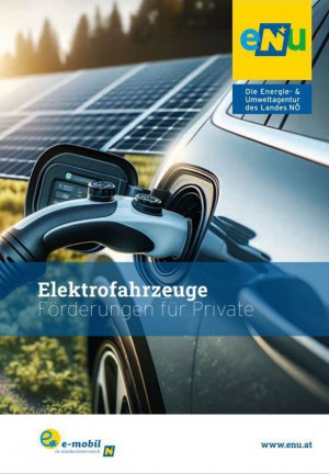 Cover Folder Elektrofahrzeuge - Förderungen für Private